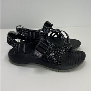 Chaco ZX/1 EcoTread Sandals Kids Unisex Kids 1 Black White Hiking Outdoors